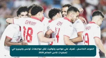 الموعد الحاسم.. تعرف على مواعيد وتوقيت نقل مواجهات تونس وليبيريا في تصفيات كأس العالم 2026